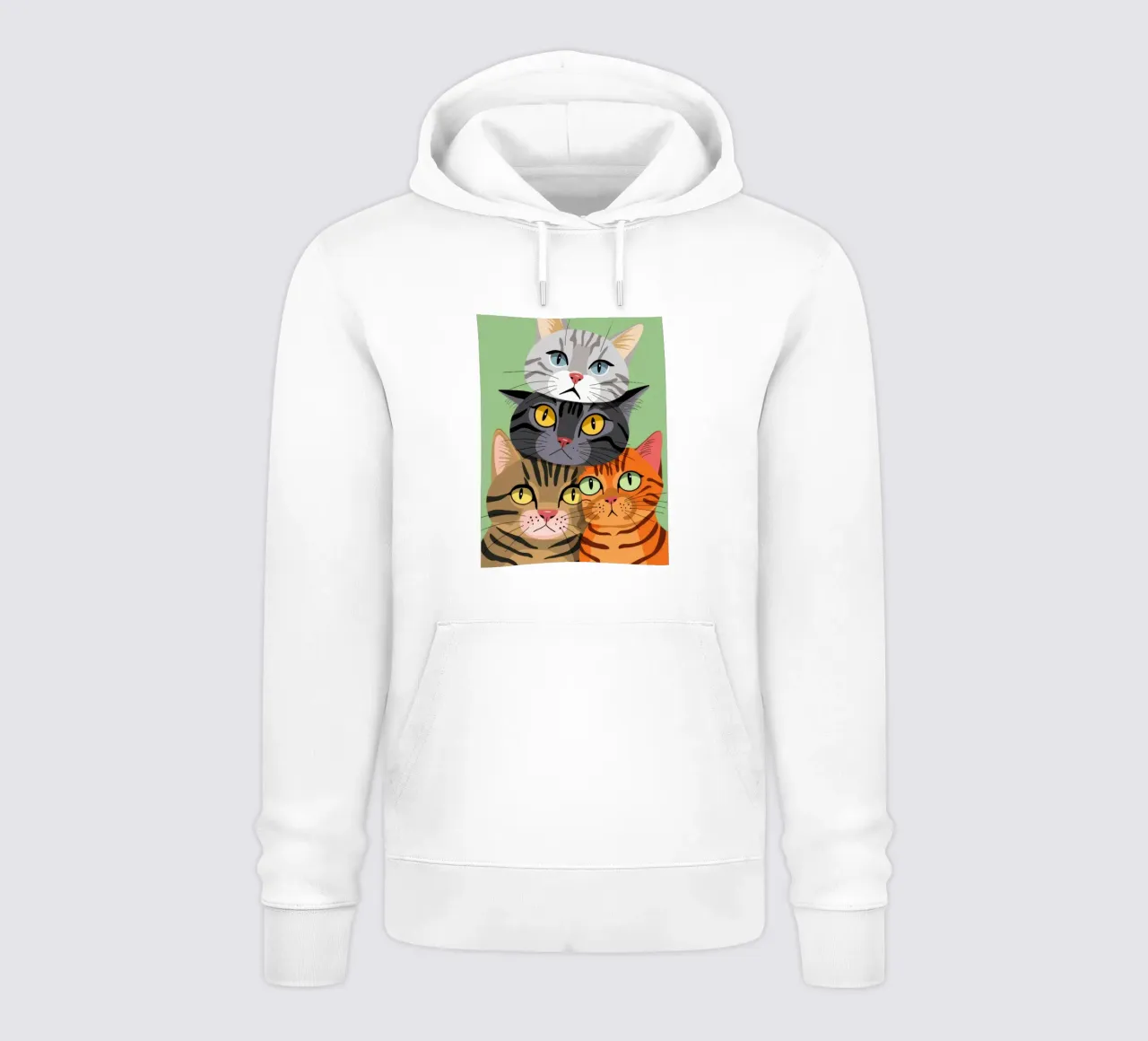 Gatti impilati felpa con cappuccio da Demar Galleria