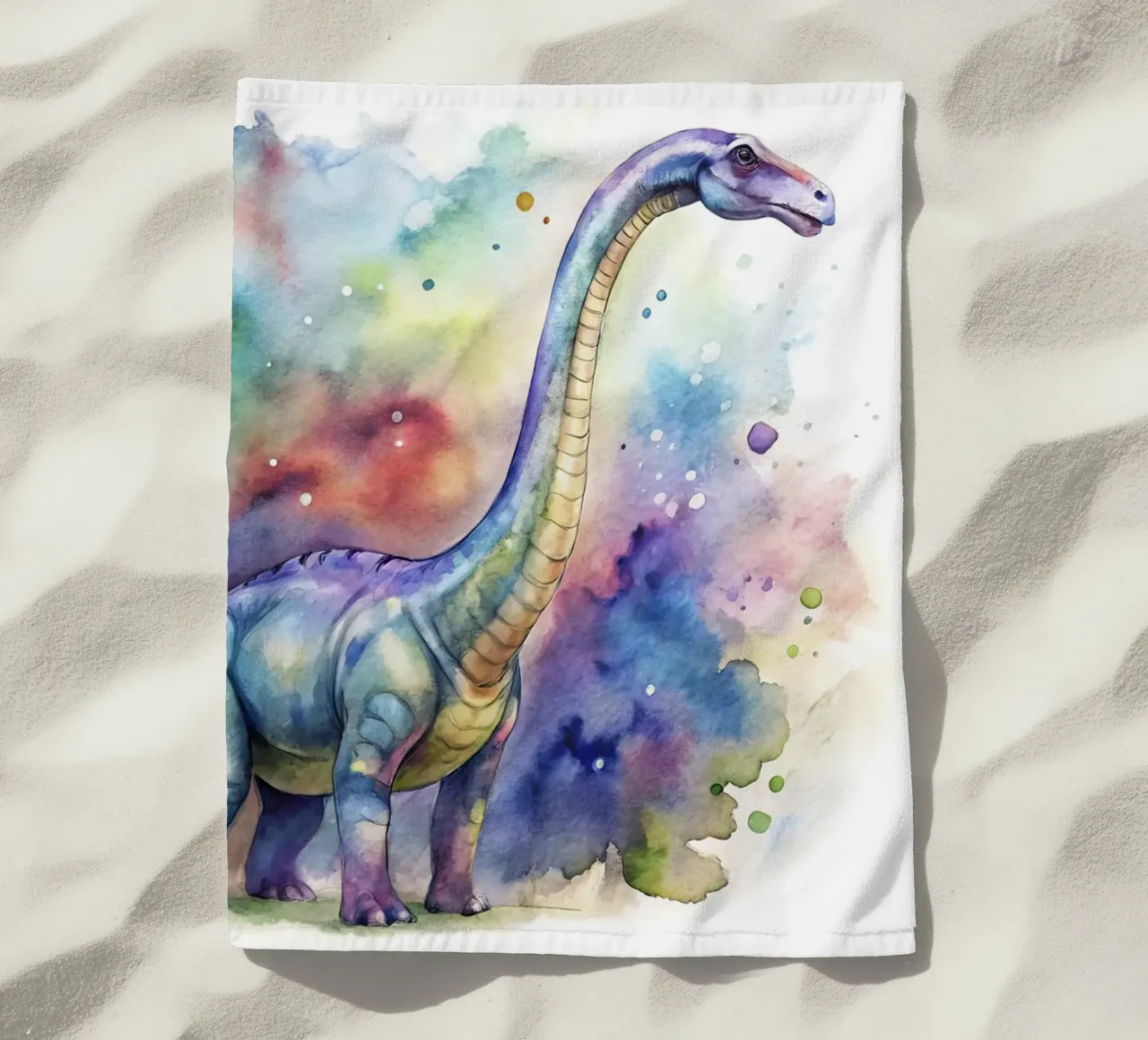 brachiosaurus dinosaur beach towel by 🎁 ARTVI-SHOP