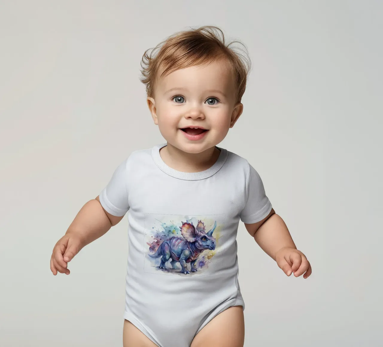 proceratops dinosaur short-sleeve baby romper by 🎁 ARTVI-SHOP
