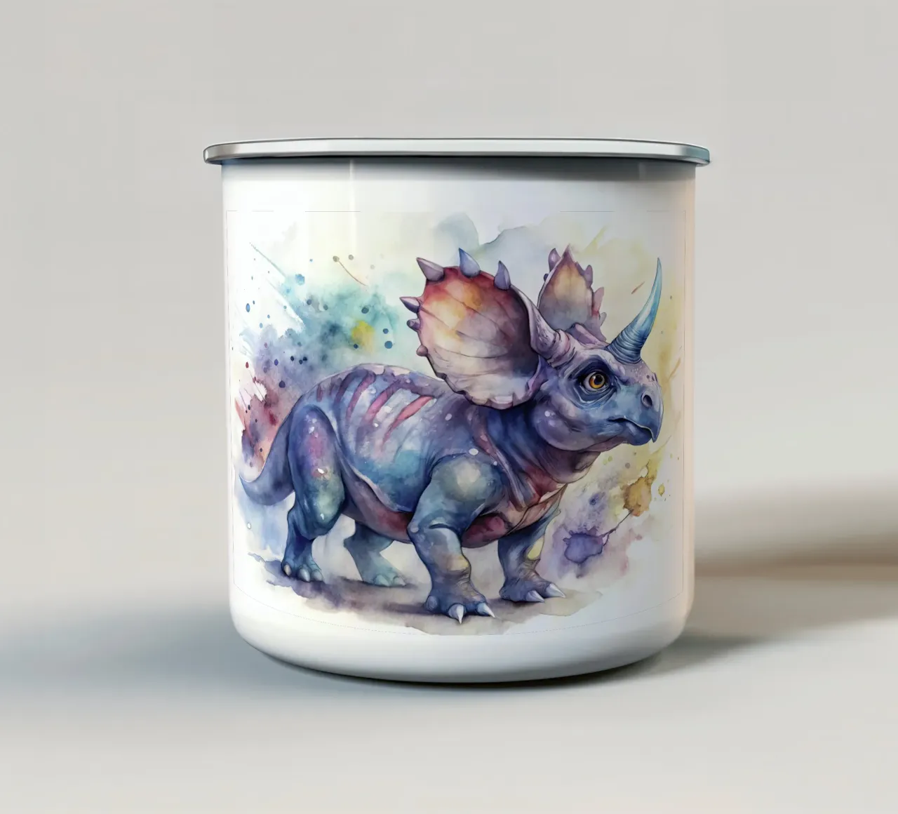 dinosauro proceratopo tazza in smalto da ARTVI-SHOP