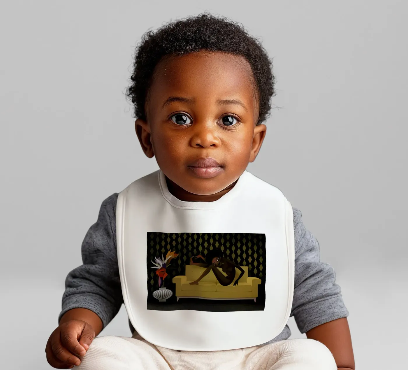 Yellow Sofa bavaglino da Lesja Chernish