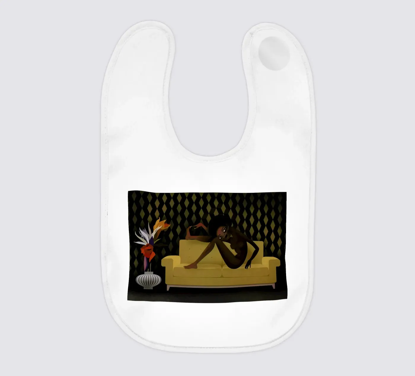 Yellow Sofa bavaglino da Lesja Chernish