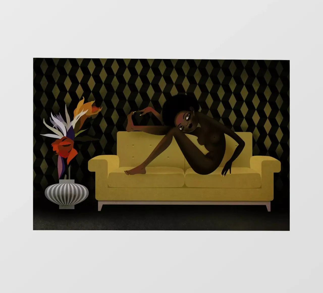 Yellow Sofa pellicola backlit da Lesja Chernish