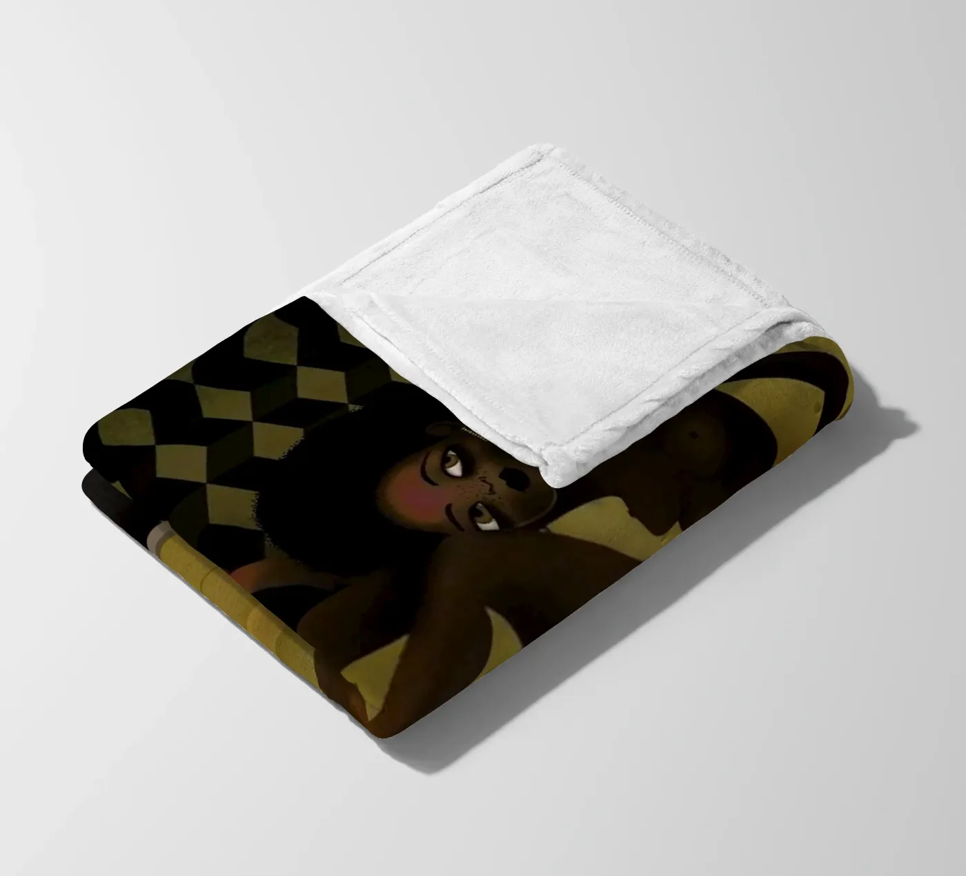 Yellow Sofa fleecedeken van Lesja Chernish