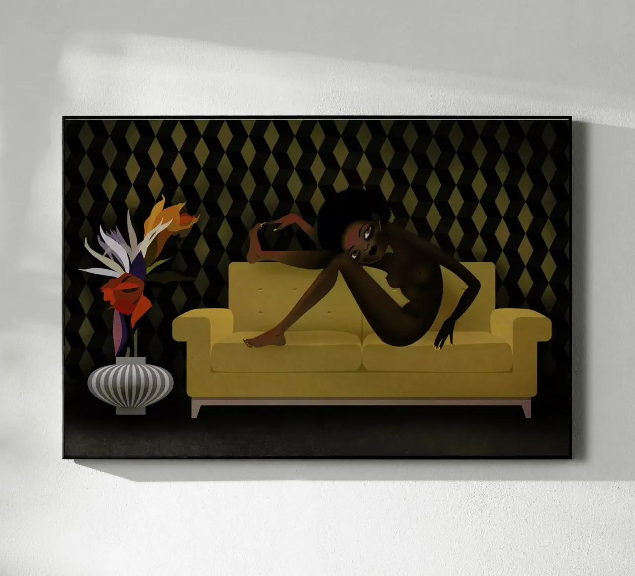 Yellow Sofa plexiglass da Lesja Chernish