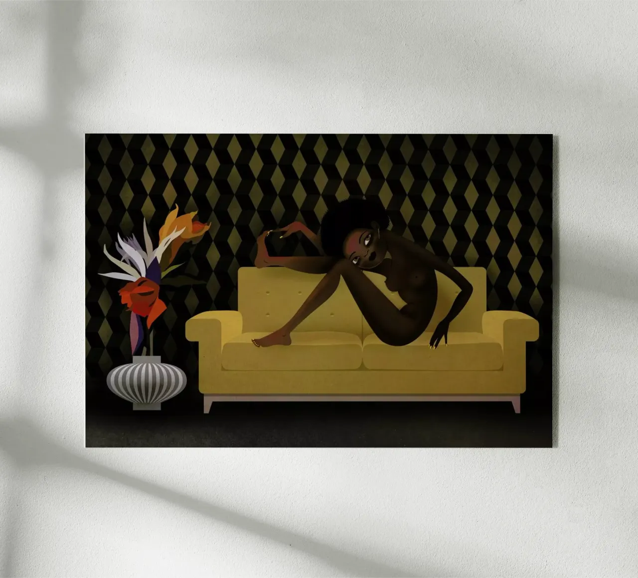 Yellow Sofa plexiglass da Lesja Chernish