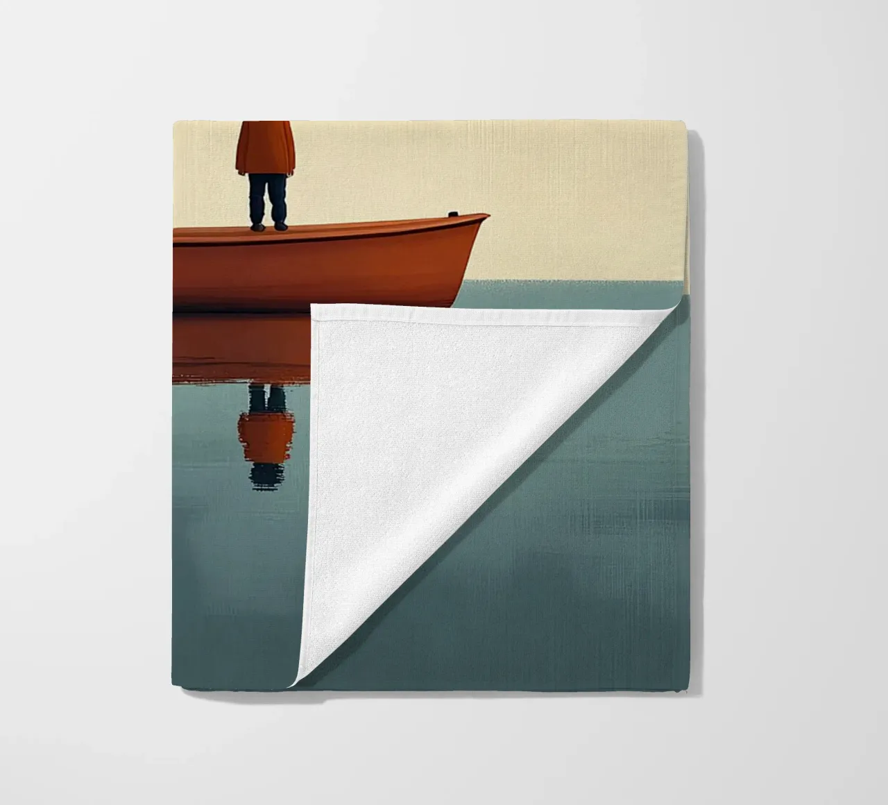 Father and son beach towel by Nikis Art Studio