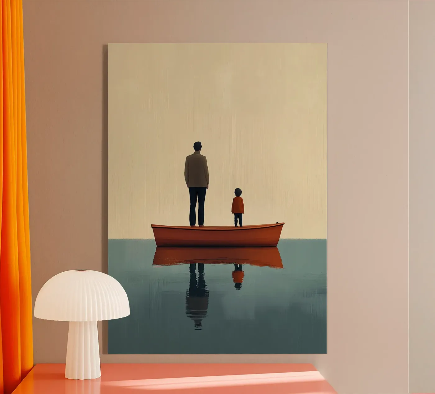 Father and son plexiglas de Nikis Art Studio