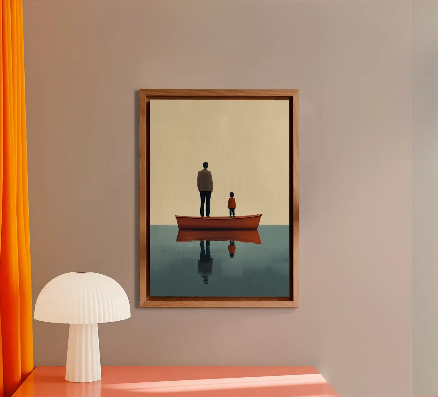 Father and son alluminio dibond da Nikis Art Studio
