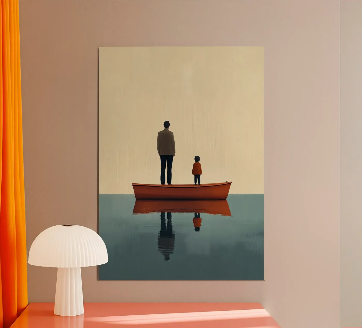 Father and son alluminio dibond da Nikis Art Studio