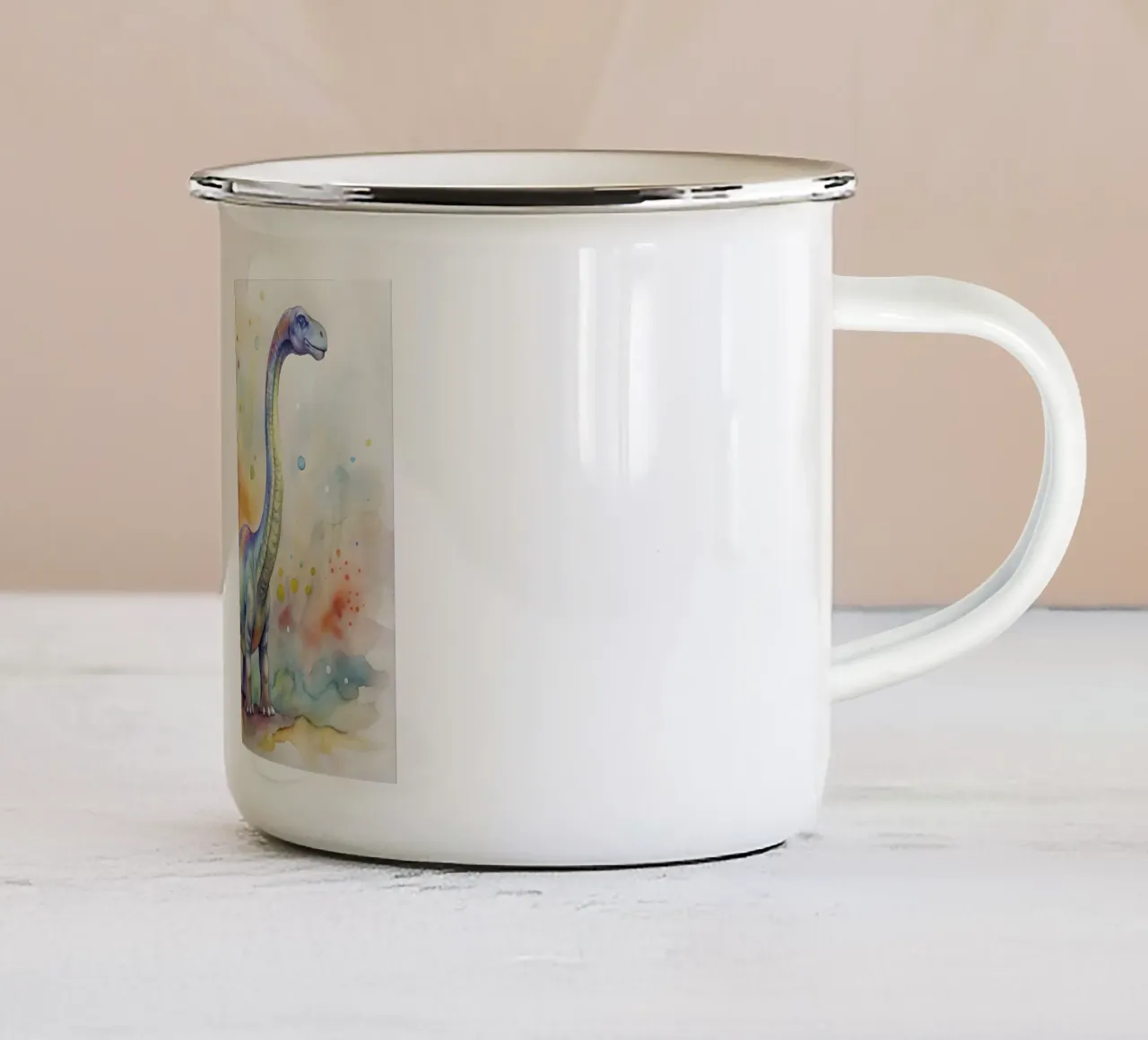 dinosauro diplodocus tazza in smalto da ARTVI-SHOP
