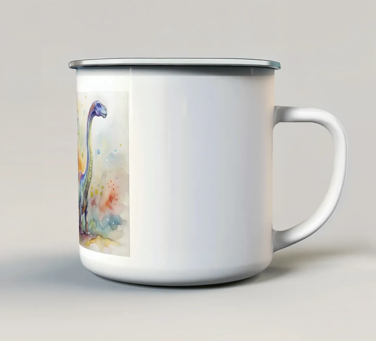 dinosauro diplodocus tazza in smalto da ARTVI-SHOP