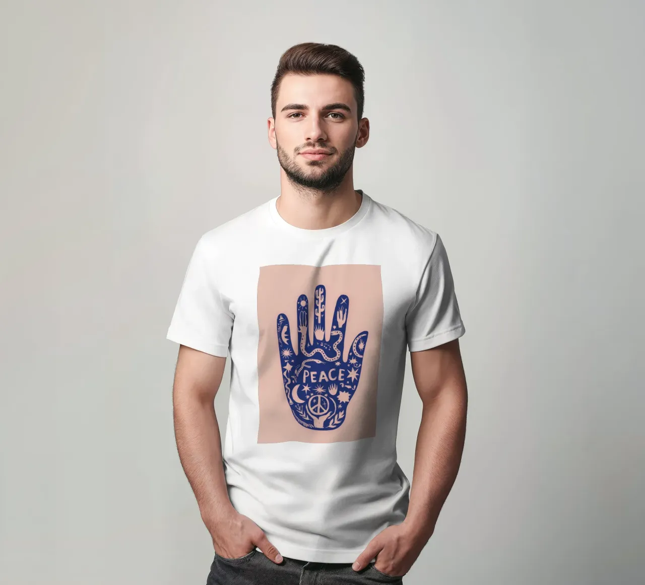 Peace Hand t-shirt by Demar Galleria
