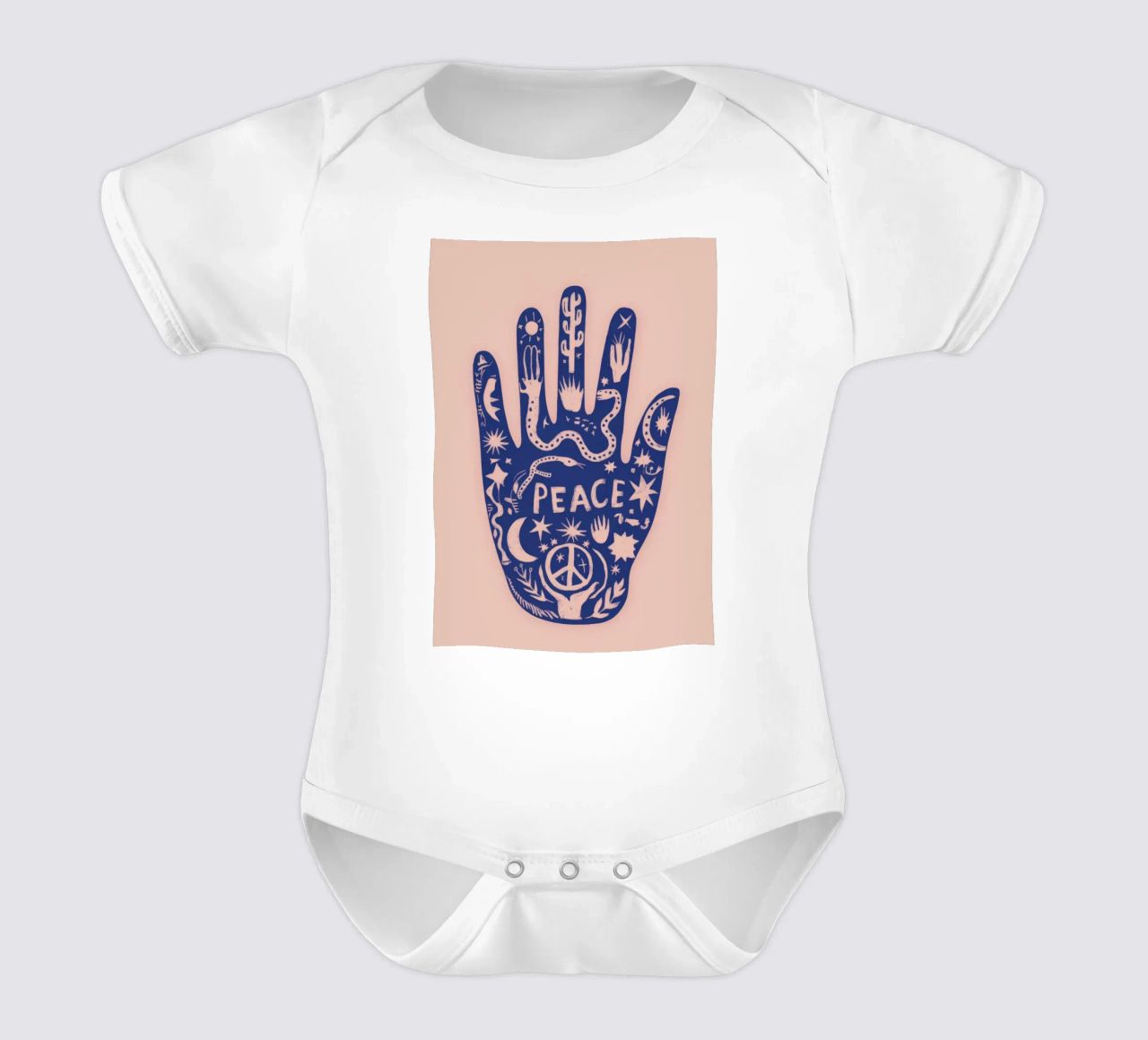 Mano di pace body neonato maniche corte da Demar Galleria