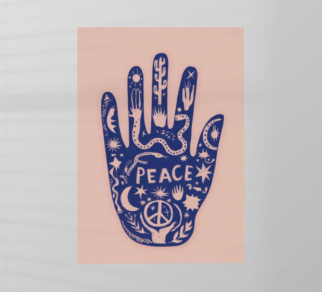 Mano de Paz lámina retroiluminada de Demar Galleria