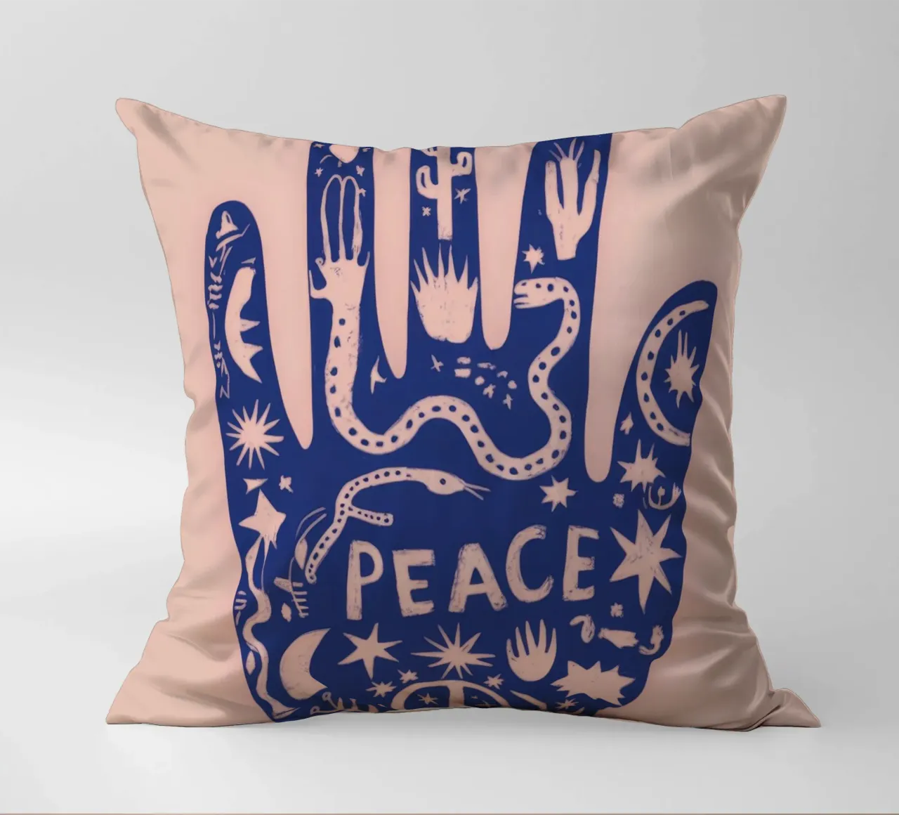 Peace Hand decorative cushion by Demar Galleria