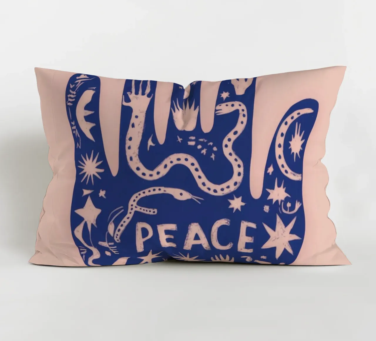 Peace Hand decorative cushion by Demar Galleria