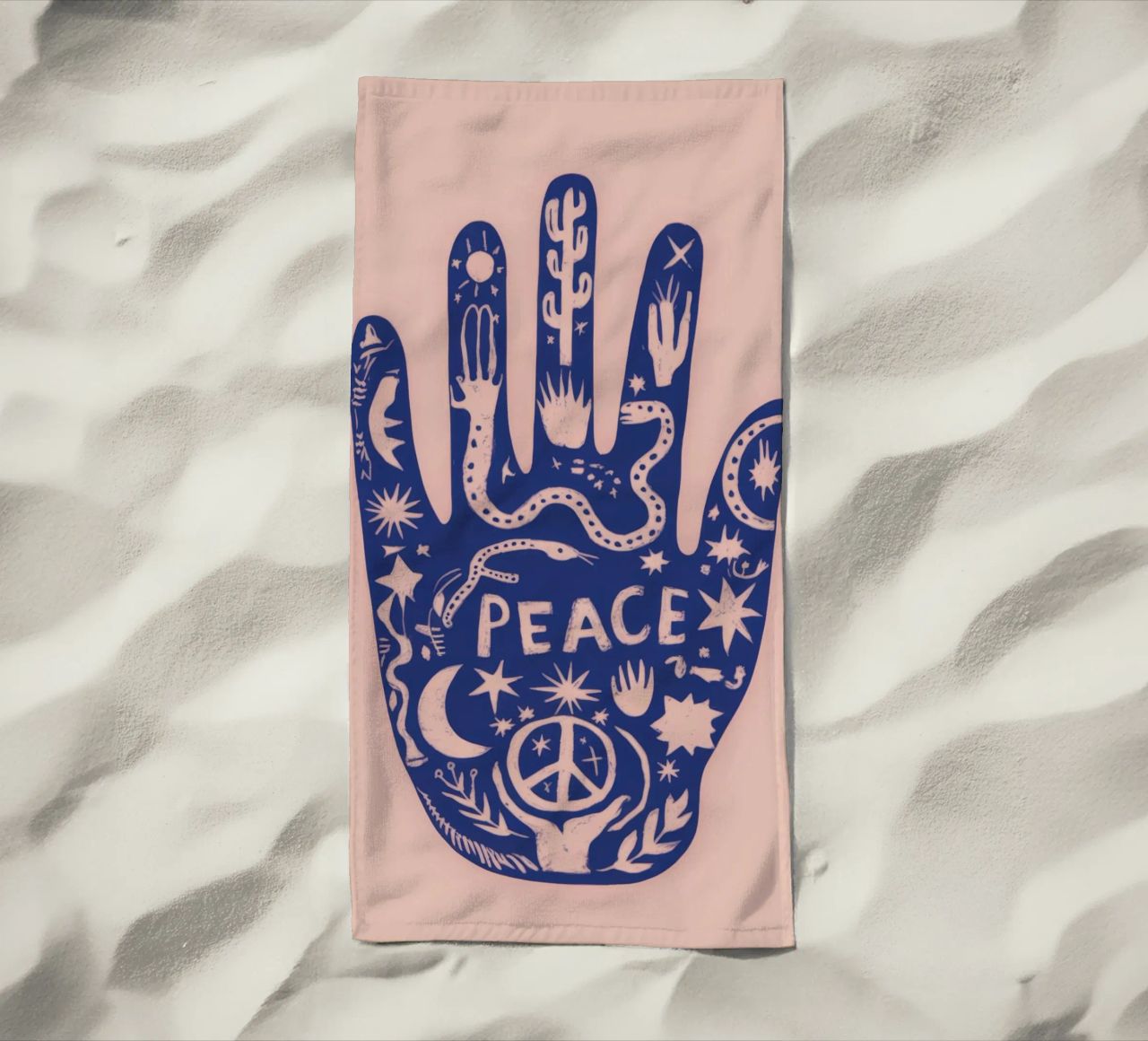 Mano di pace telo mare da Demar Galleria