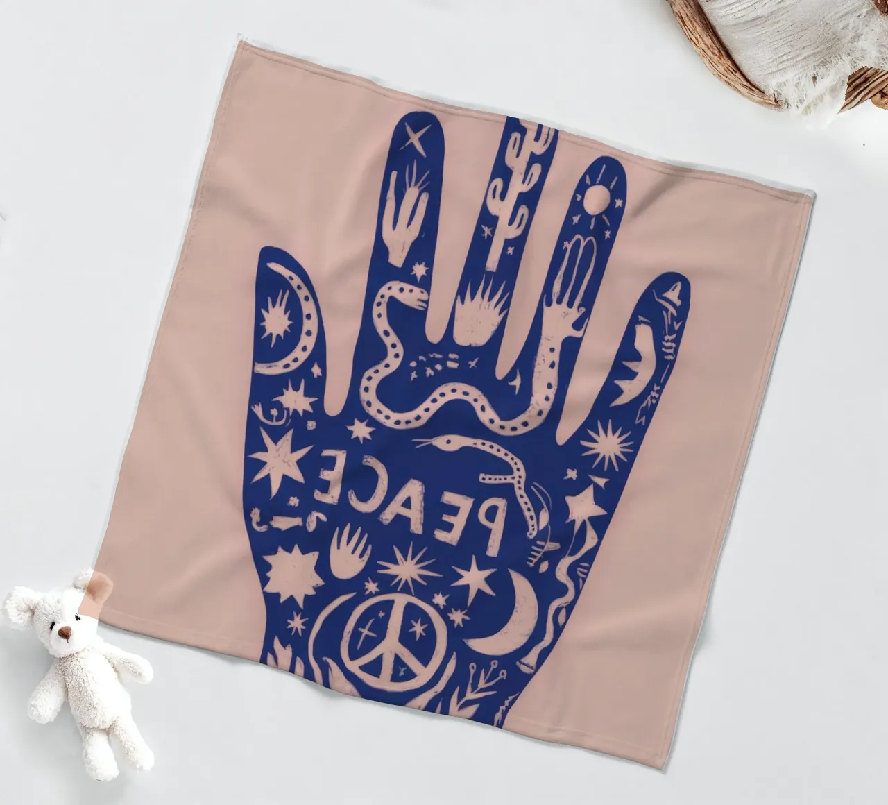 Mano de Paz manta de franela de Demar Galleria