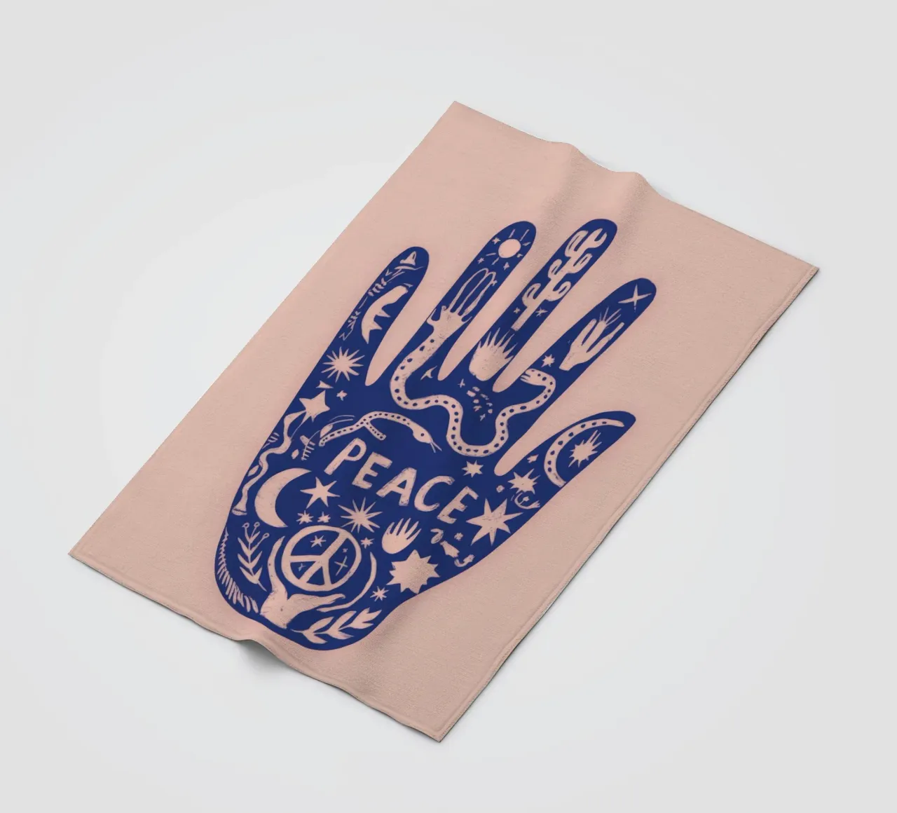 Mano de Paz manta de franela de Demar Galleria