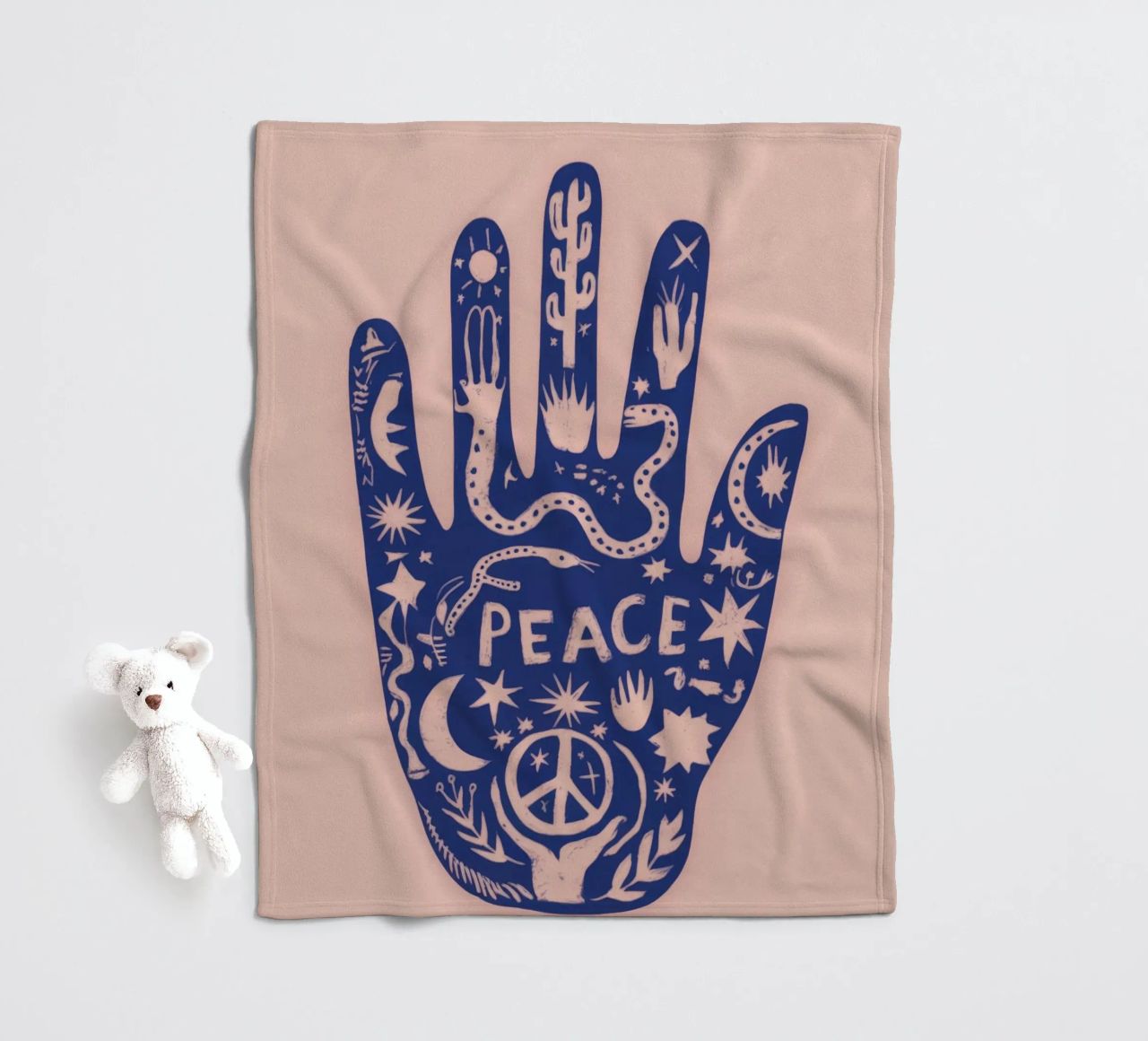 Mano di pace coperta in pile da Demar Galleria