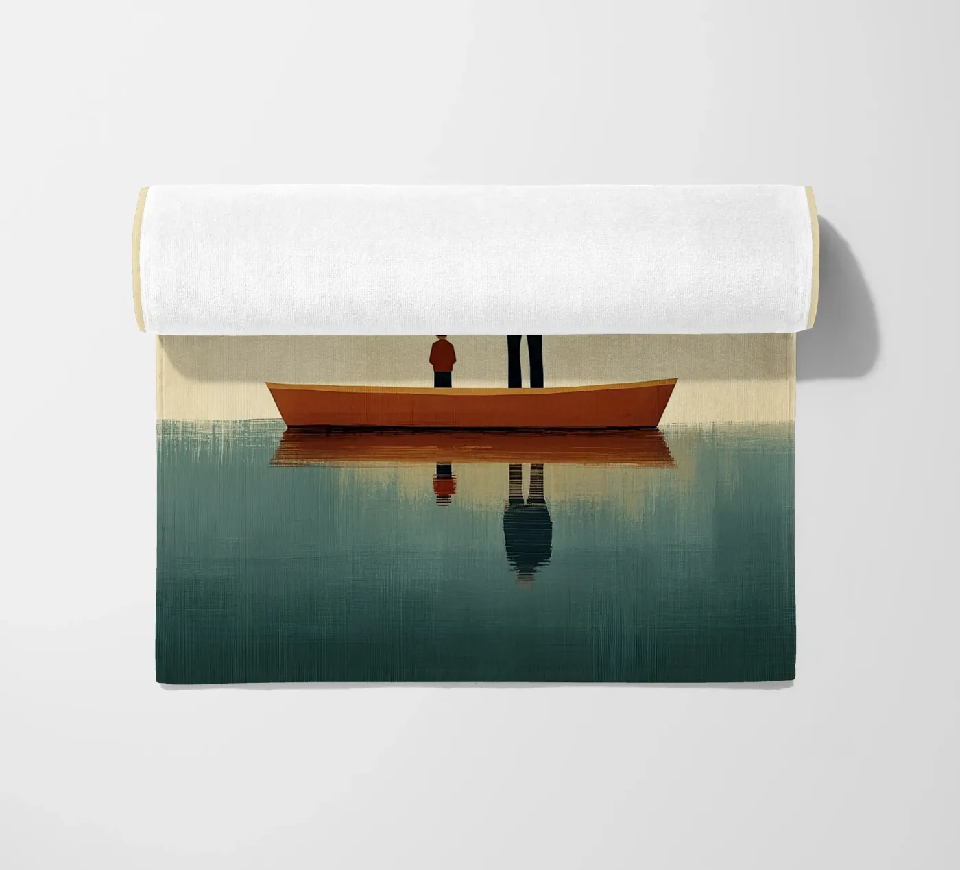 Vader en zoon strandhanddoek van Nikis Art Studio