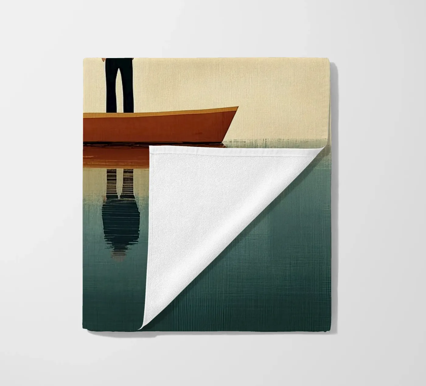 Vader en zoon strandhanddoek van Nikis Art Studio