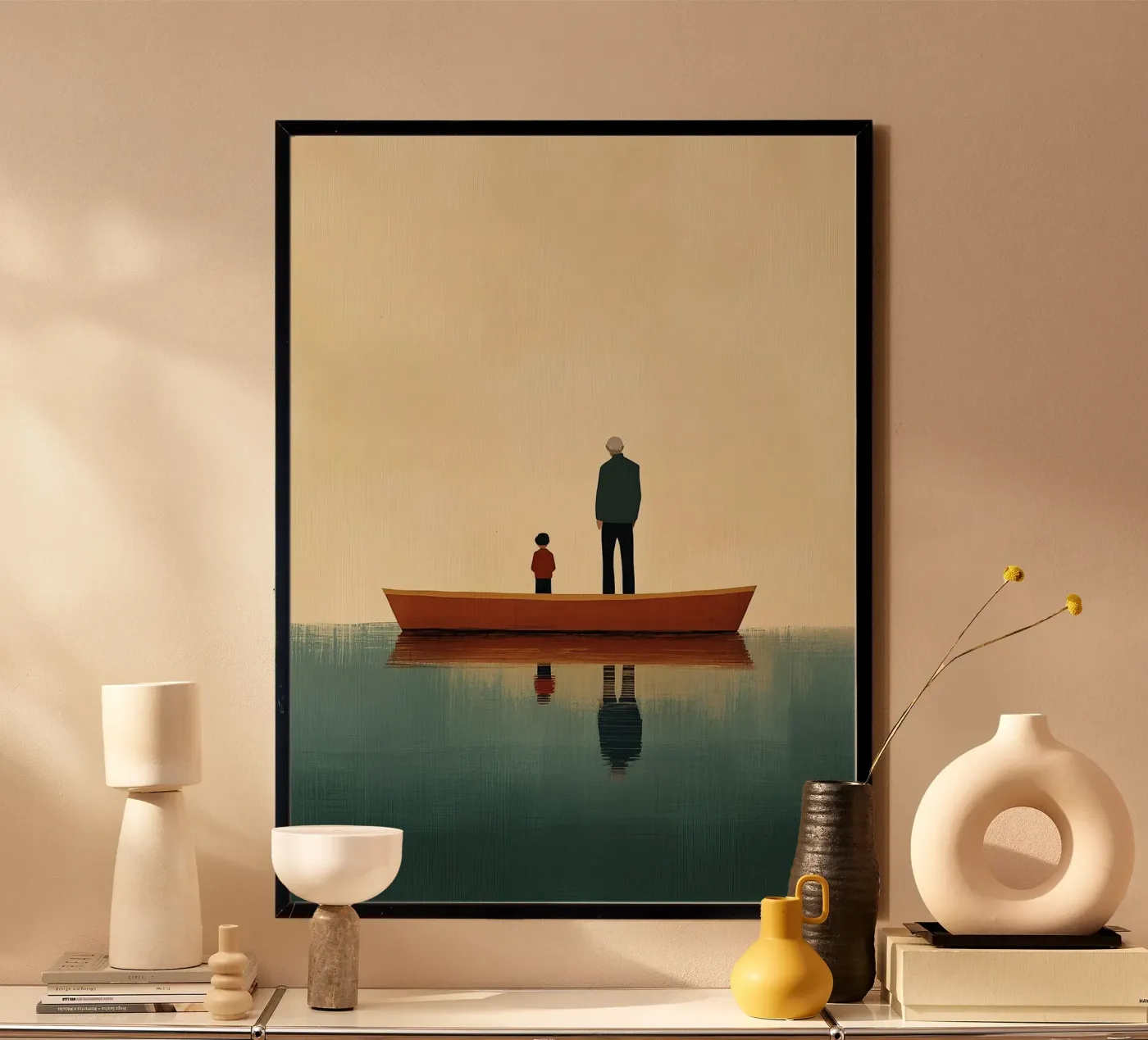 Vader en zoon poster van Nikis Art Studio