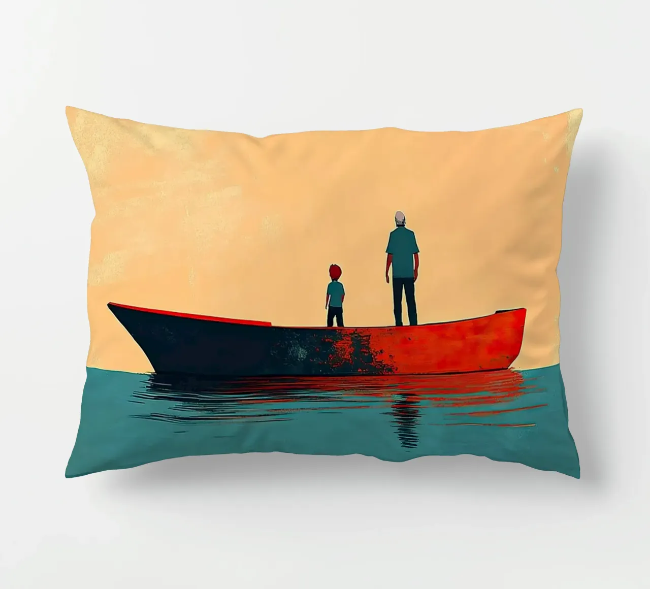 Padre e figlio cuscino da Nikis Art Studio
