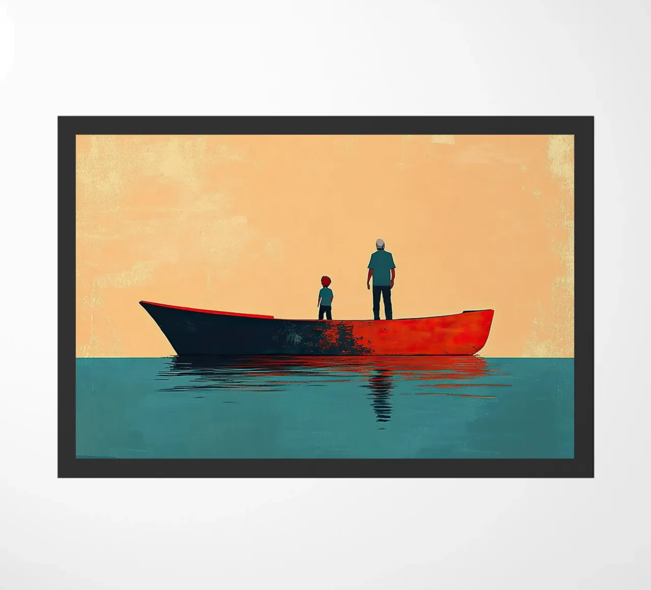 Padre e figlio zerbino da Nikis Art Studio