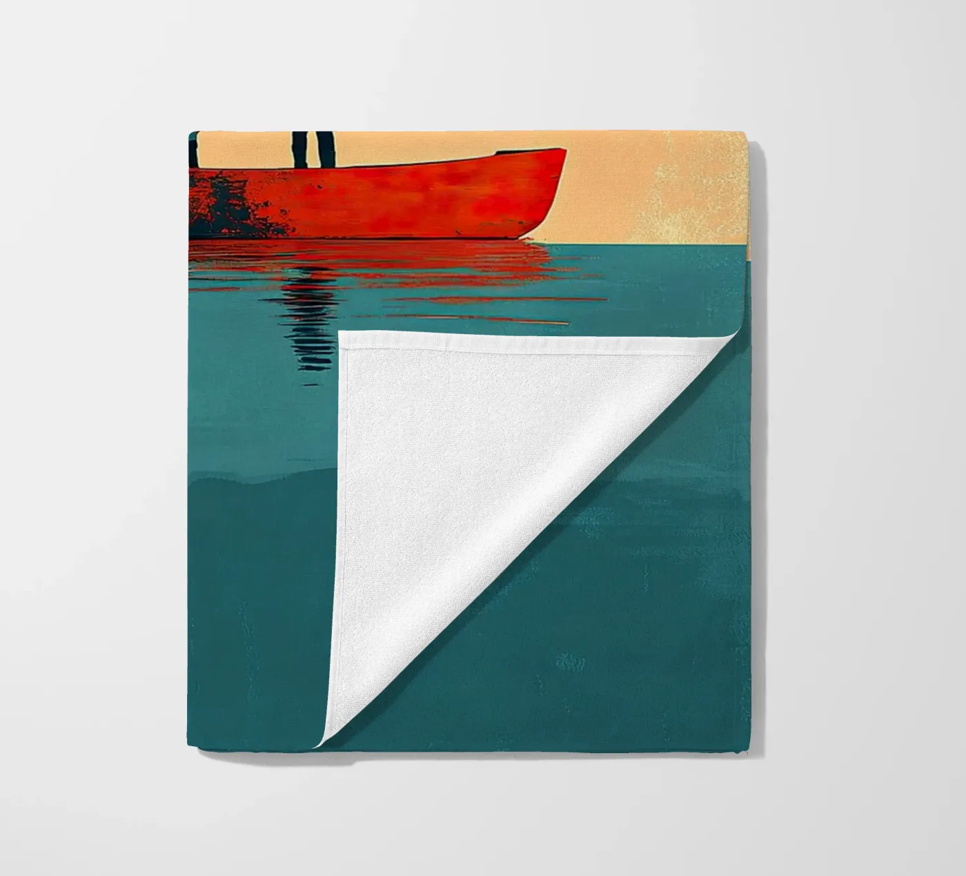 Vater und Sohn Strandtuch von Nikis Art Studio