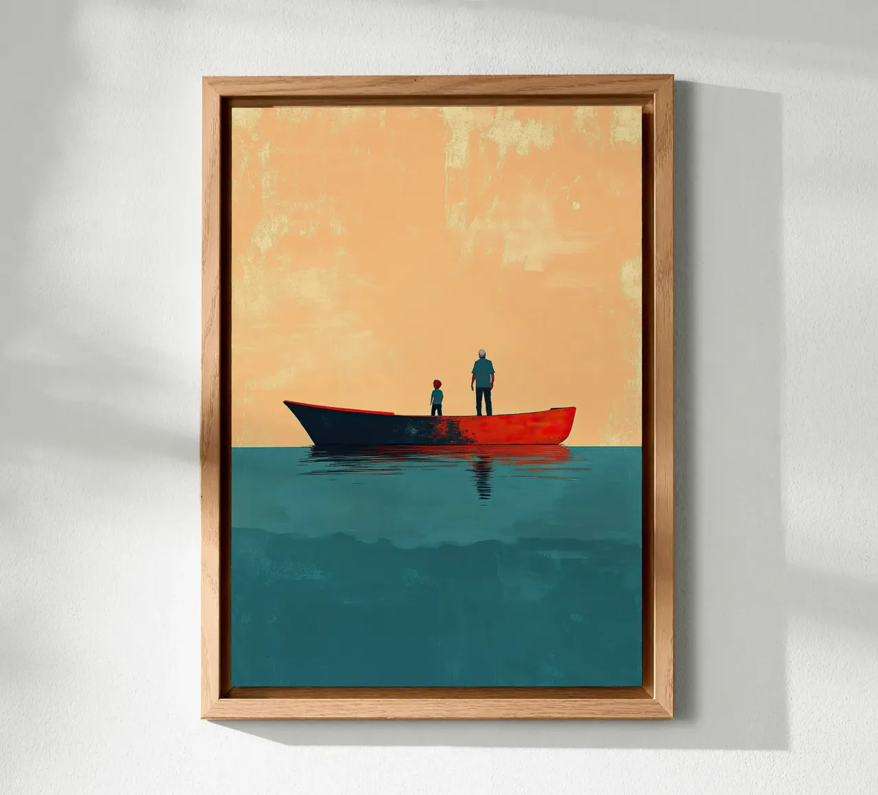 Padre e figlio alluminio dibond da Nikis Art Studio