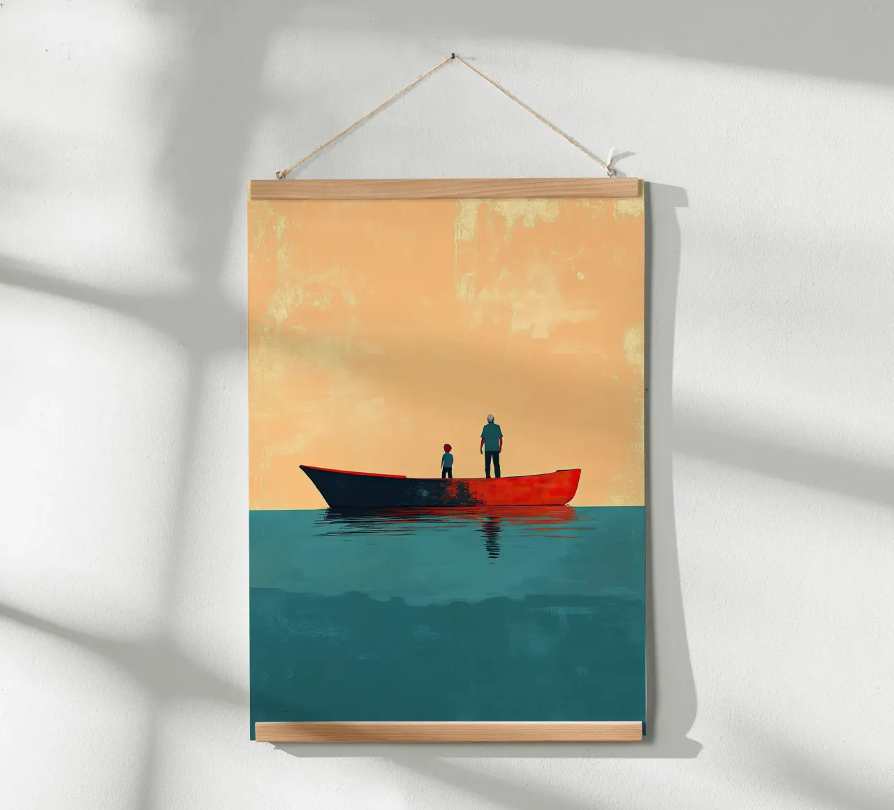 Vader en zoon hahnemühle van Nikis Art Studio