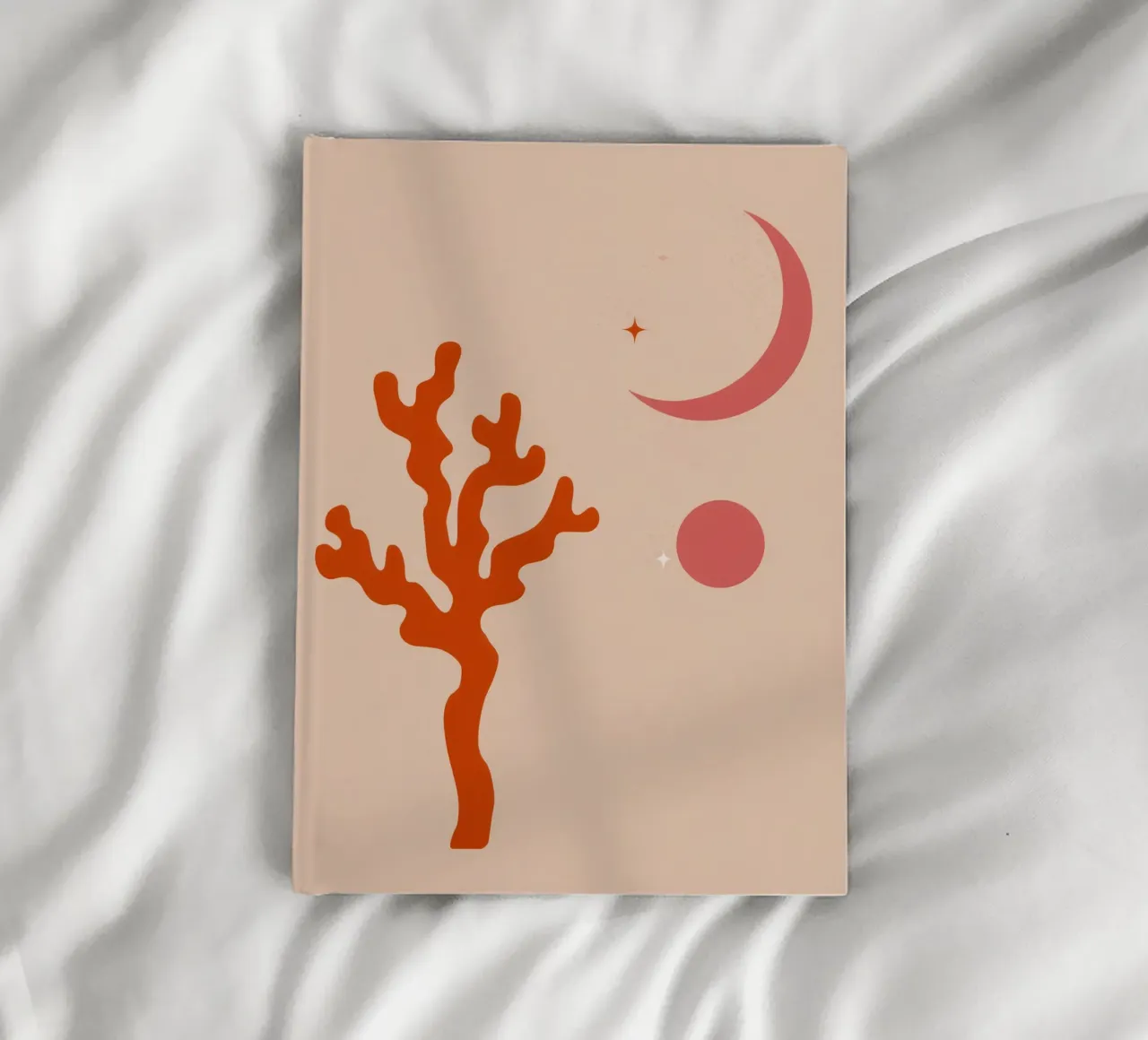 Coral and Moon notebook by Demar Galleria