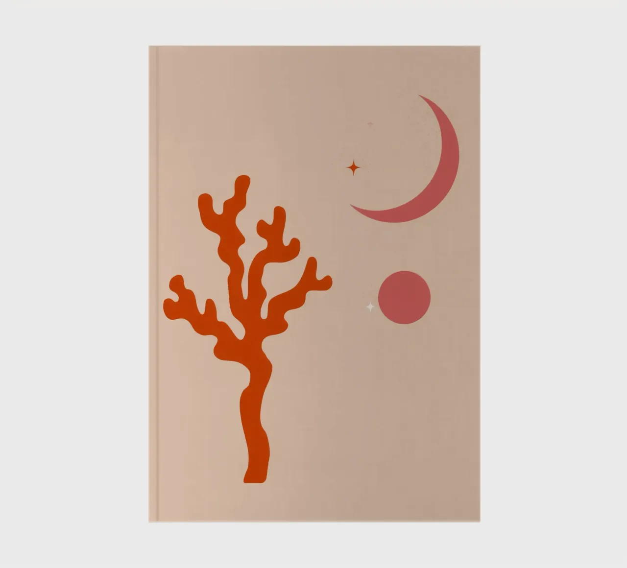 Coral and Moon notebook by Demar Galleria