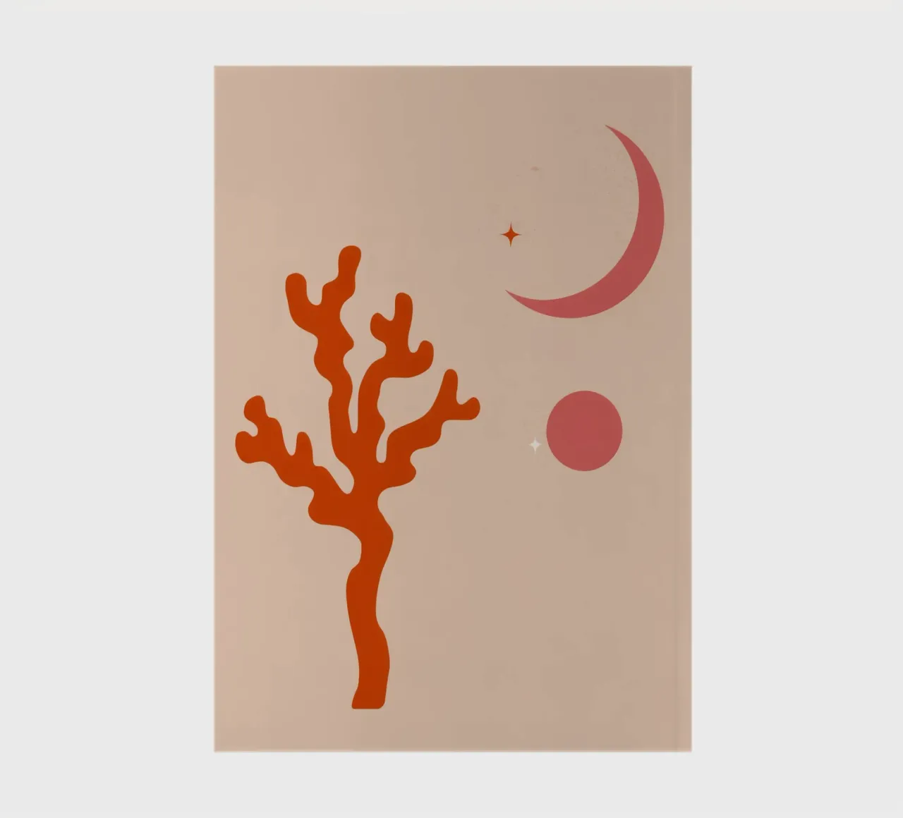 Coral and Moon notebook by Demar Galleria