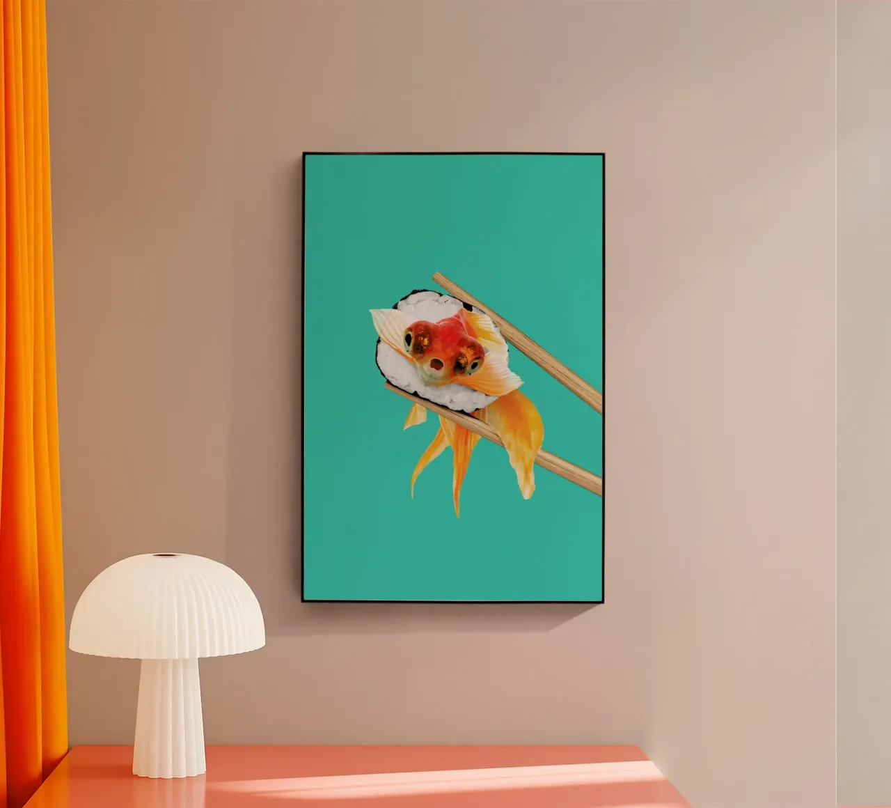 Sushi Goldfish plexiglass da Jonas Loose