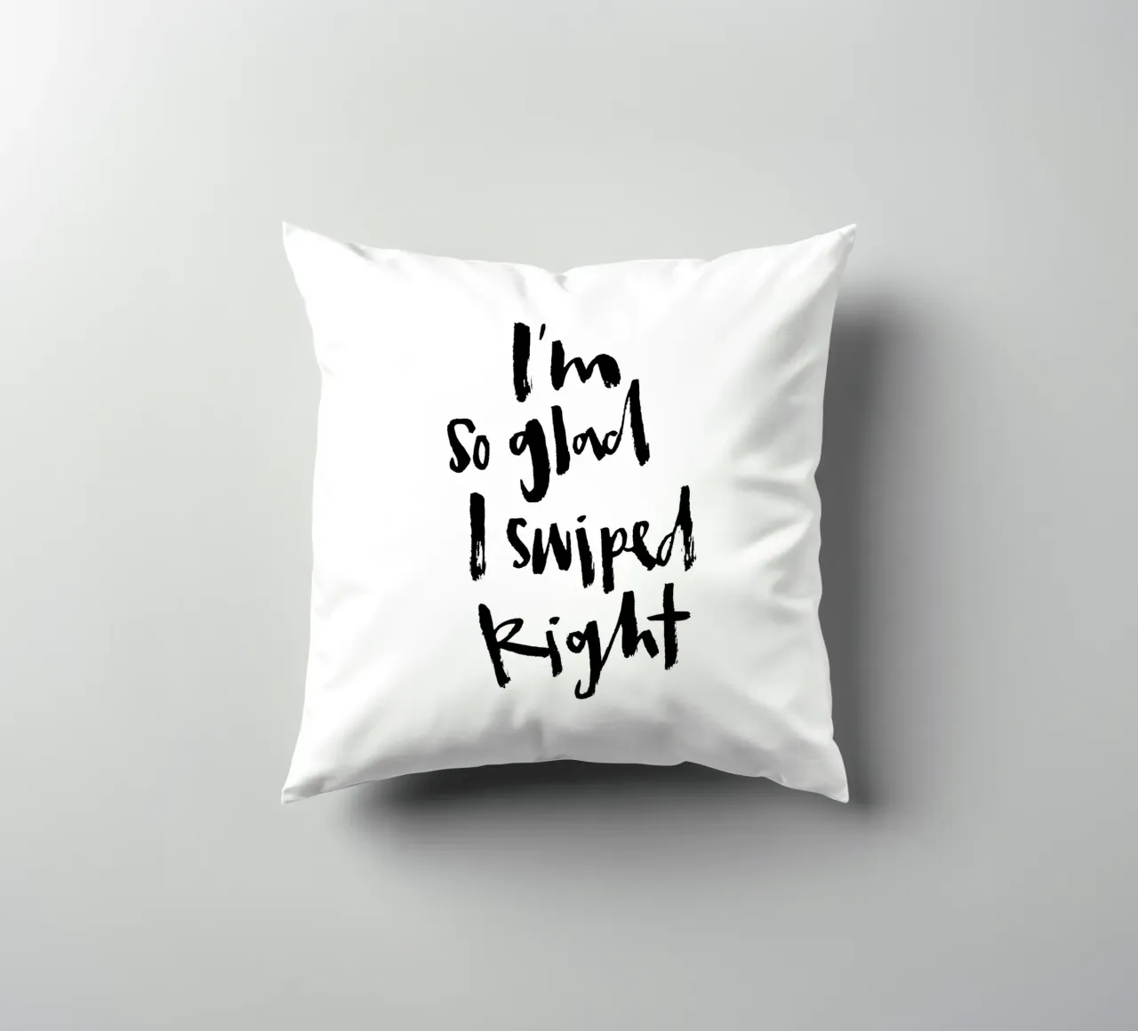 Swiped Right cuscino da Brushmeetspaper