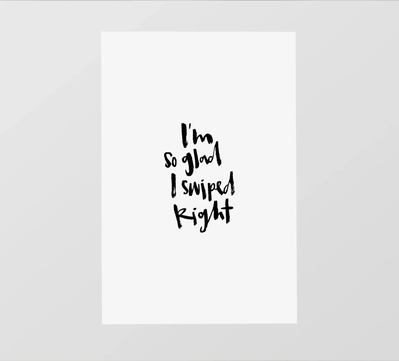 Swiped Right telo in pvc da Brushmeetspaper