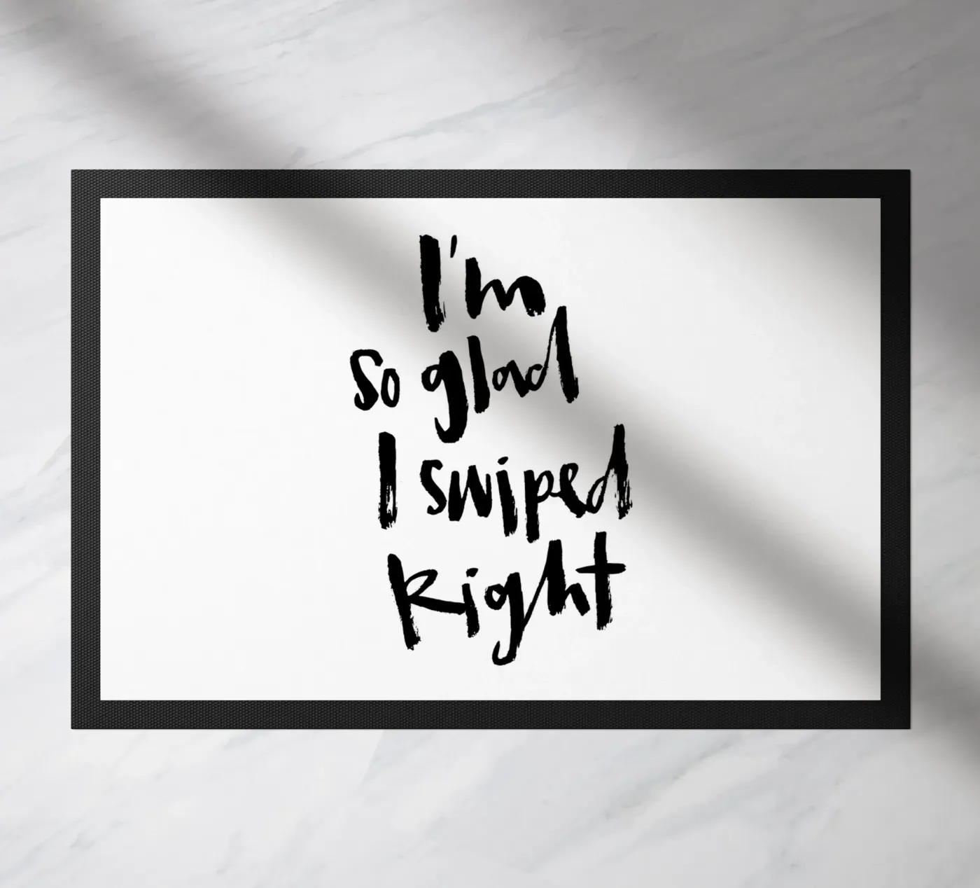 Swiped Right doormat by Brushmeetspaper
