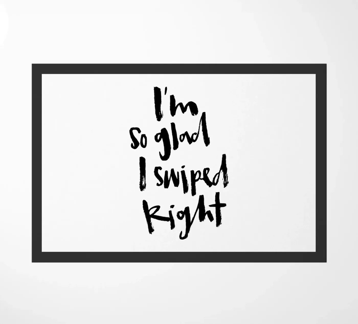 Swiped Right doormat by Brushmeetspaper