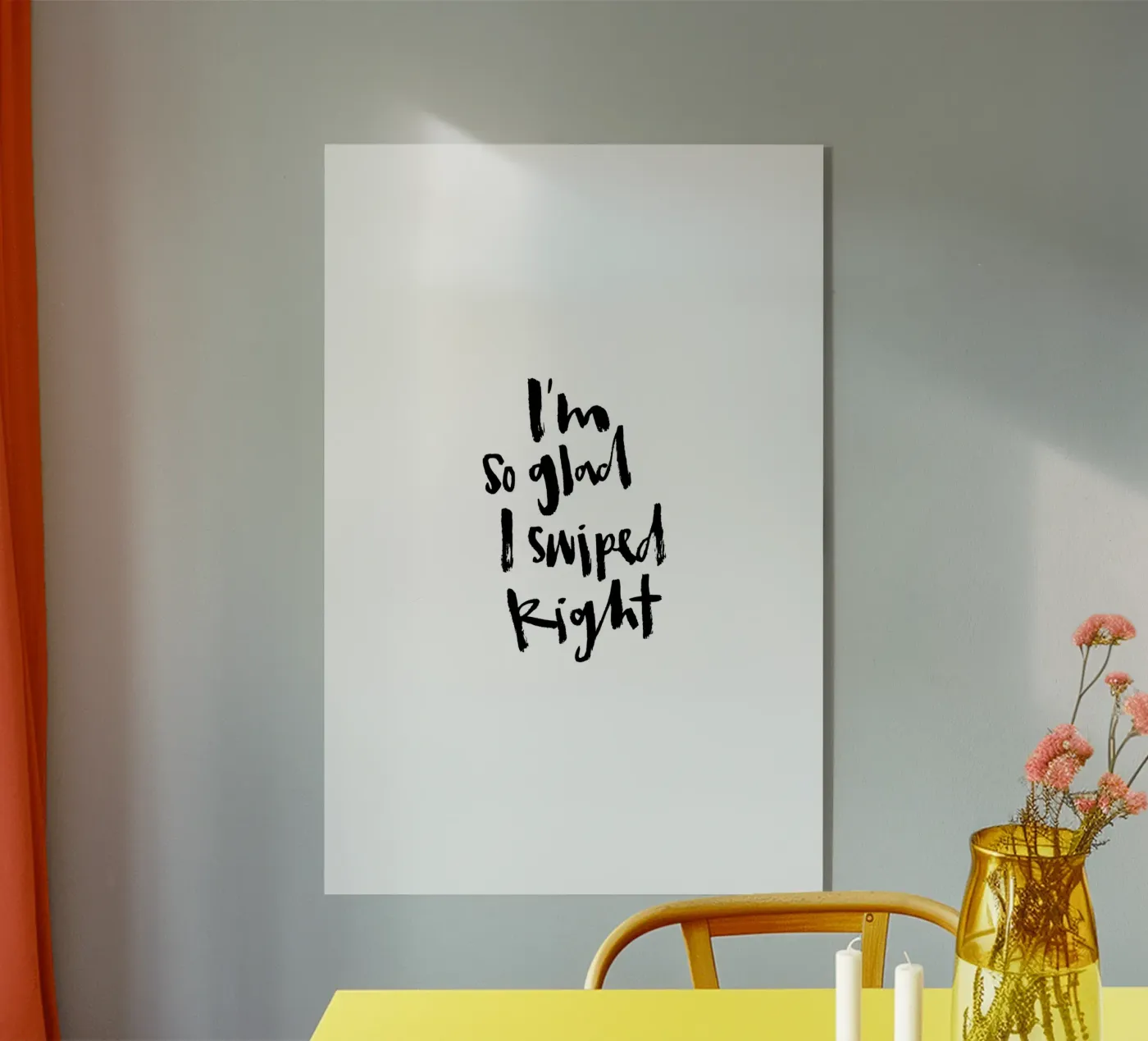 Swiped Right Acryl-Glas von Brushmeetspaper