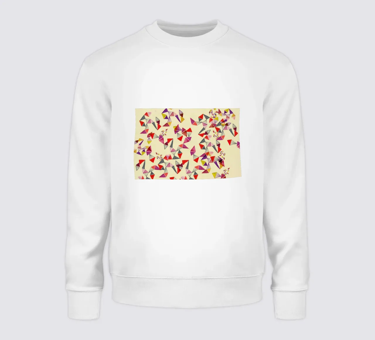Watercolour triangles sweatshirt van Vasare Nar