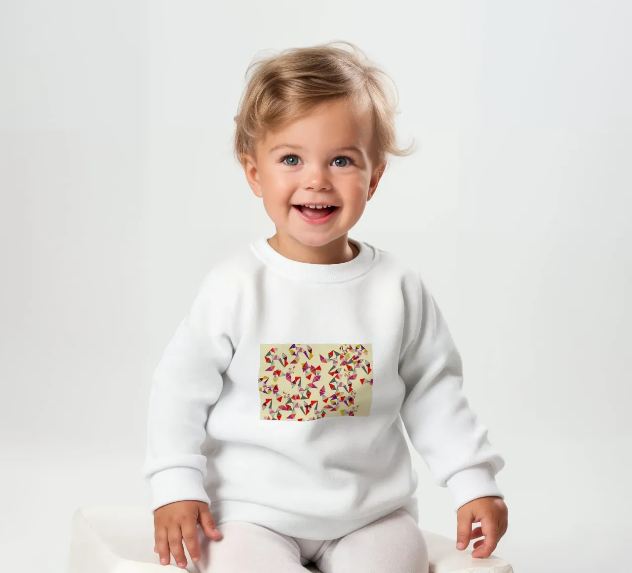 Watercolour triangles baby sweatshirt by Vasare Nar