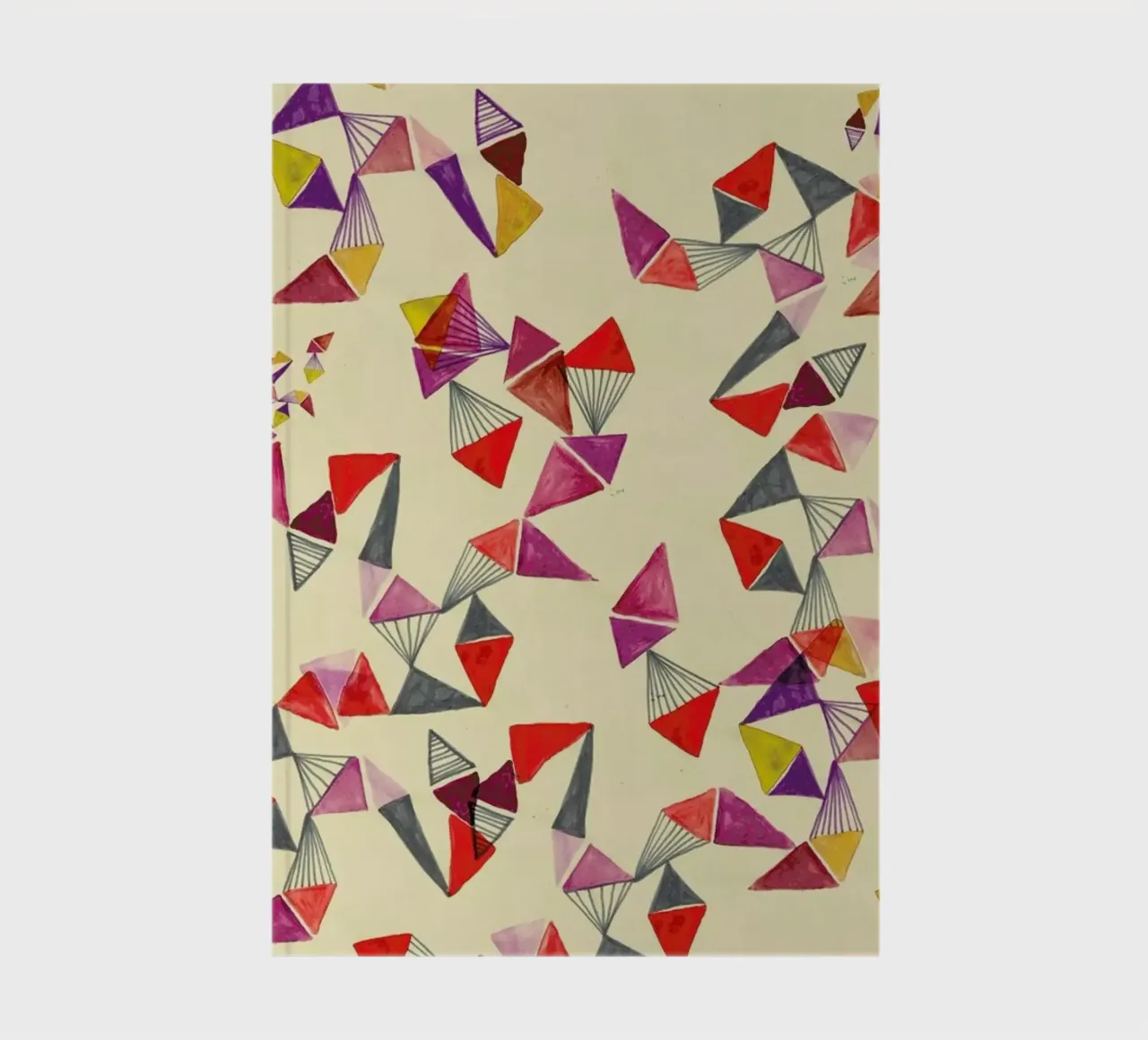 Watercolour triangles notebook by Vasare Nar