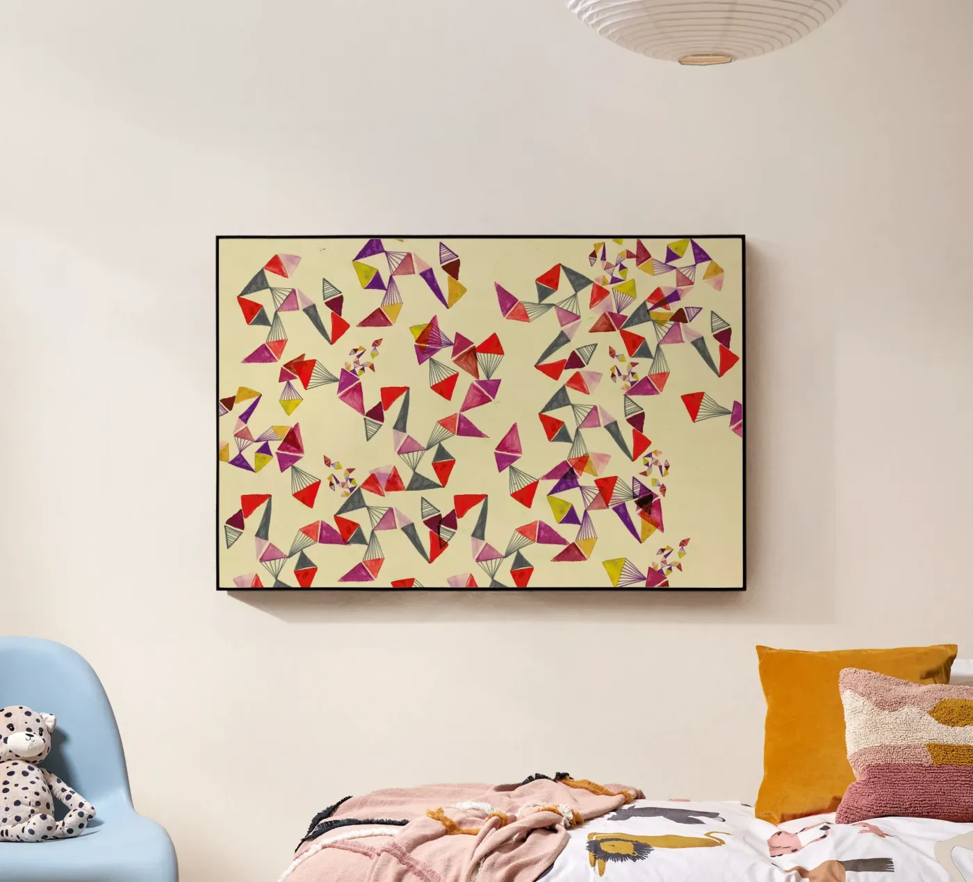 Watercolour triangles Acryl-Glas von Vasare Nar