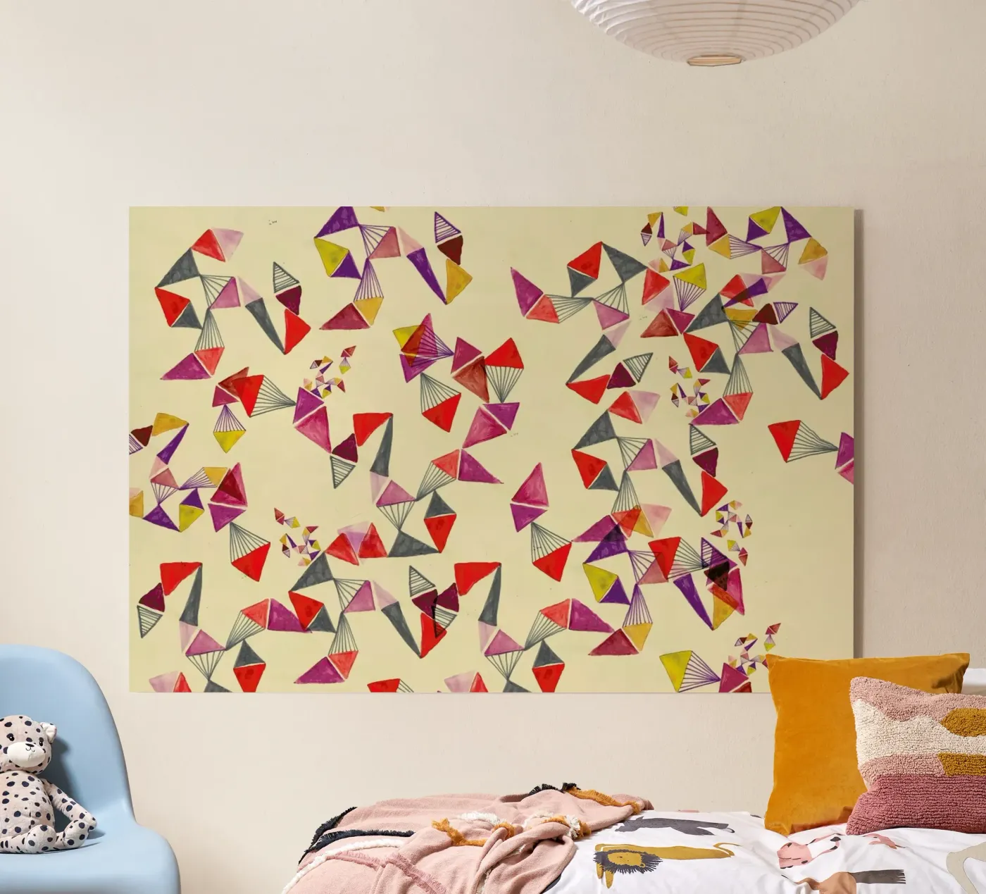 Watercolour triangles Acryl-Glas von Vasare Nar