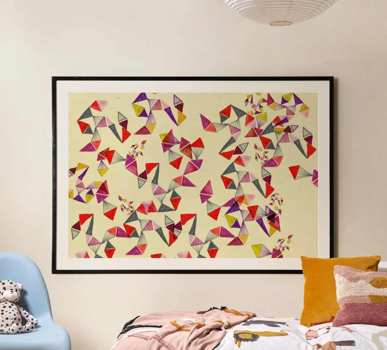 Watercolour triangles poster da Vasare Nar
