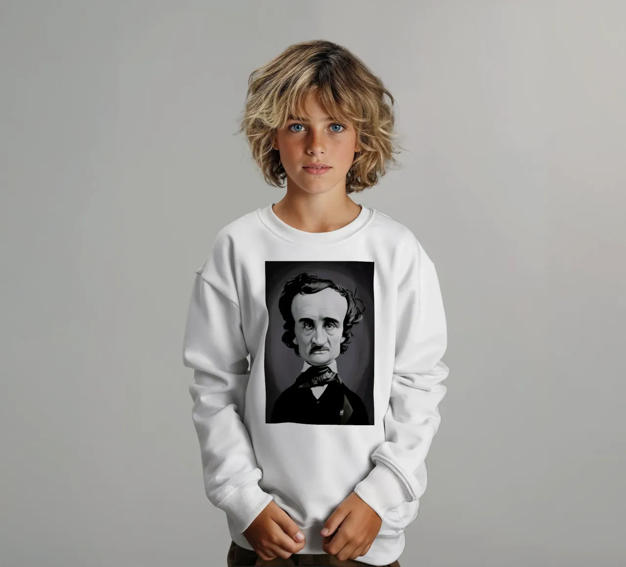 Edgar Allan Poe felpa bambino da Rob Art | Illustration
