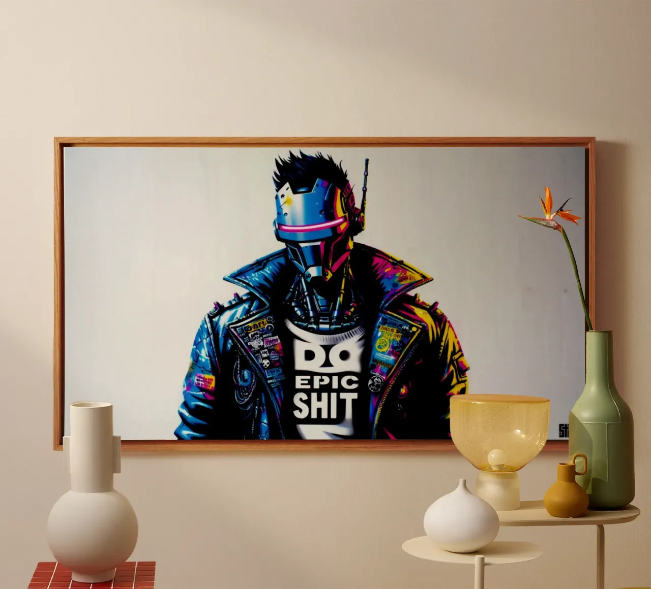 do epic shit – Stencil, Graffiti & Streetart canvas met Baklijst van STAN Z.